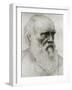 Charles Darwin - portrait-Alphonse Legros-Framed Giclee Print