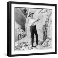 Charles Darwin Posing on South American Excursion-null-Framed Giclee Print