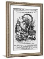 Charles Darwin, Punch's Fancy Portraits, Illustration from 'Punch' or 'The London Charivari', 1881-Edward Linley Sambourne-Framed Giclee Print