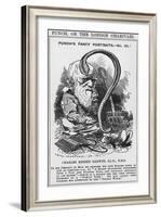 Charles Darwin, Punch's Fancy Portraits, Illustration from 'Punch' or 'The London Charivari', 1881-Edward Linley Sambourne-Framed Giclee Print