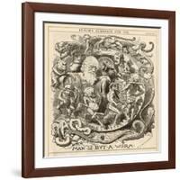 Charles Darwin Satire: Man is But a Worm-null-Framed Photographic Print