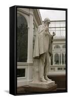 Charles Darwin Statue at Sefton Park Palm House-Michael Nicholson-Framed Stretched Canvas