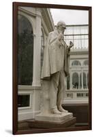 Charles Darwin Statue at Sefton Park Palm House-Michael Nicholson-Framed Premium Photographic Print