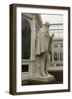 Charles Darwin Statue at Sefton Park Palm House-Michael Nicholson-Framed Photographic Print