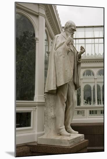 Charles Darwin Statue at Sefton Park Palm House-Michael Nicholson-Mounted Photographic Print