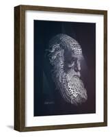 Charles Darwin Typography Quotes-Lynx Art Collection-Framed Art Print