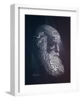 Charles Darwin Typography Quotes-Lynx Art Collection-Framed Art Print