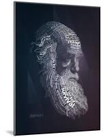 Charles Darwin Typography Quotes-Lynx Art Collection-Mounted Art Print