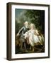 Charles De Bourbon, Comte D'Artois with His Sister Clotilde-François-Hubert Drouais-Framed Giclee Print