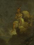 Indian Warrior on the Edge of a Precipice, 1847-Charles Deas-Stretched Canvas