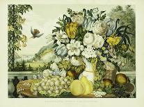 Landscape, Fruit and Flowers, 1862, Publisher, Currier and Ives-Charles Deas-Giclee Print