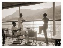 Jeunes Gens Sur le Pont D'Un Bateau Dans la Baie de Monte Carlo, 1920-Charles Delius-Art Print