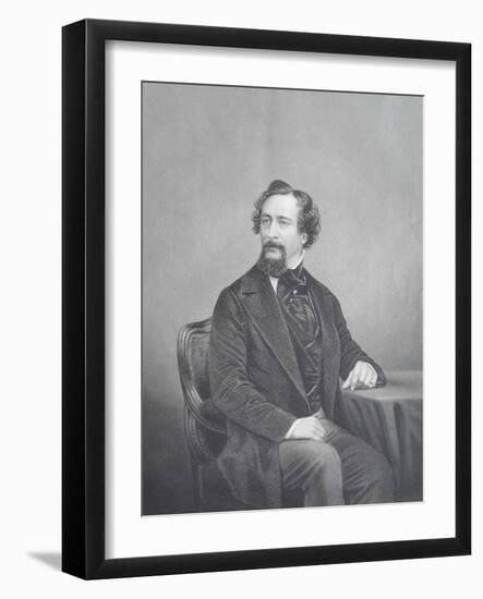 Charles Dickens, 1860-D.j. Pound-Framed Giclee Print