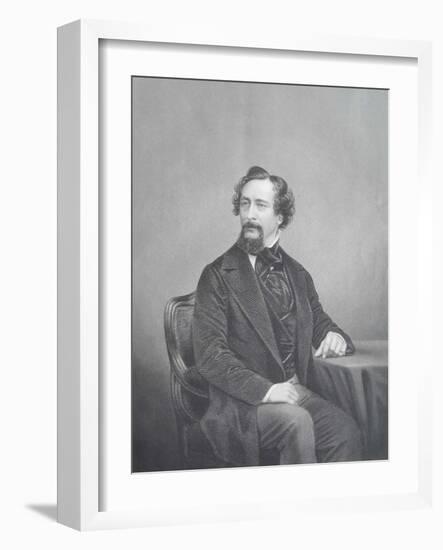 Charles Dickens, 1860-D.j. Pound-Framed Giclee Print