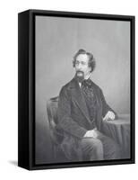 Charles Dickens, 1860-D.j. Pound-Framed Stretched Canvas