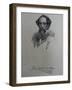 Charles Dickens, after a Photograph by John Watkins, Late 1850S-J. Brown-Framed Giclee Print