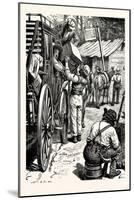 Charles Dickens American Notes 1842 as the Coach Stops a Gentleman in a Straw Hat Looks Out of the-null-Mounted Giclee Print