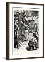 Charles Dickens American Notes 1842 as the Coach Stops a Gentleman in a Straw Hat Looks Out of the-null-Framed Giclee Print