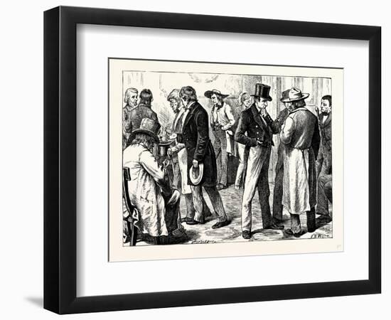 Charles Dickens American Notes 1842 in the White House-null-Framed Giclee Print