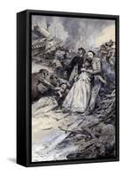 Charles Dickens and the Railway Accident-Neville Dear-Framed Stretched Canvas
