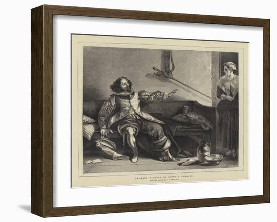 Charles Dickens as Captain Bobadill-Charles Robert Leslie-Framed Giclee Print
