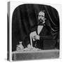 Charles Dickens (B/W Photo)-English Photographer-Stretched Canvas