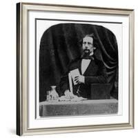 Charles Dickens (B/W Photo)-English Photographer-Framed Giclee Print