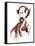 Charles Dickens - caricature-Neale Osborne-Framed Stretched Canvas