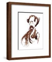 Charles Dickens - caricature-Neale Osborne-Framed Giclee Print