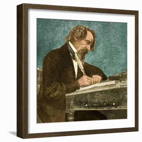 Charles Dickens, English Author-Science Source-Framed Giclee Print