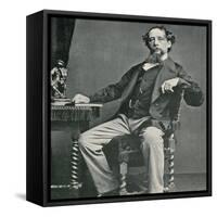 Charles Dickens, English Author-Science Source-Framed Stretched Canvas