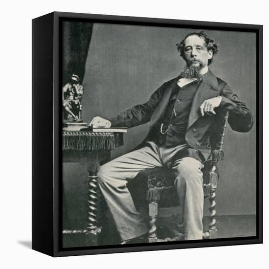 Charles Dickens, English Author-Science Source-Framed Stretched Canvas