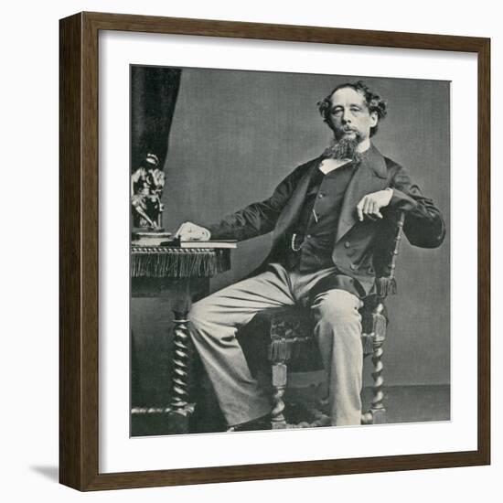 Charles Dickens, English Author-Science Source-Framed Giclee Print