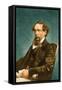 Charles Dickens, English Author-Science Source-Framed Stretched Canvas