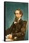 Charles Dickens, English Author-Science Source-Framed Stretched Canvas