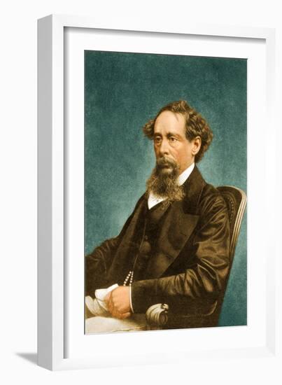 Charles Dickens, English Author-Science Source-Framed Giclee Print