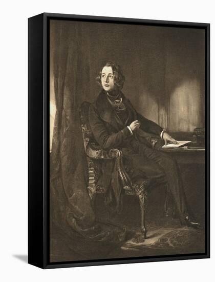 Charles Dickens, English Novelist and Journalist, C1836-Daniel Maclise-Framed Stretched Canvas