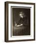 Charles Dickens English Writer Writing in 1842-Francis Alexander-Framed Art Print