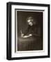 Charles Dickens English Writer Writing in 1842-Francis Alexander-Framed Art Print