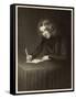 Charles Dickens English Writer Writing in 1842-Francis Alexander-Framed Stretched Canvas