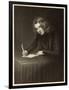 Charles Dickens English Writer Writing in 1842-Francis Alexander-Framed Art Print