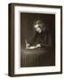 Charles Dickens English Writer Writing in 1842-Francis Alexander-Framed Art Print