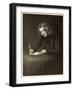Charles Dickens English Writer Writing in 1842-Francis Alexander-Framed Art Print