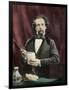 Charles Dickens Giving a Reading-null-Framed Photographic Print