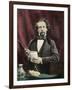 Charles Dickens Giving a Reading-null-Framed Photographic Print