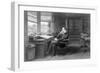 Charles Dickens in His Study at Gad's Hill Place-null-Framed Art Print