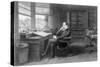 Charles Dickens in His Study at Gad's Hill Place-null-Stretched Canvas