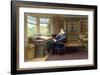 Charles Dickens in his study in Gadshill, 1865-70-French School-Framed Giclee Print