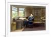 Charles Dickens in his study in Gadshill, 1865-70-French School-Framed Giclee Print