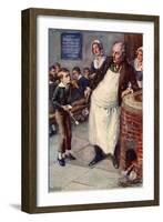 Charles Dickens - 'Oliver Twist'-Harold Copping-Framed Giclee Print